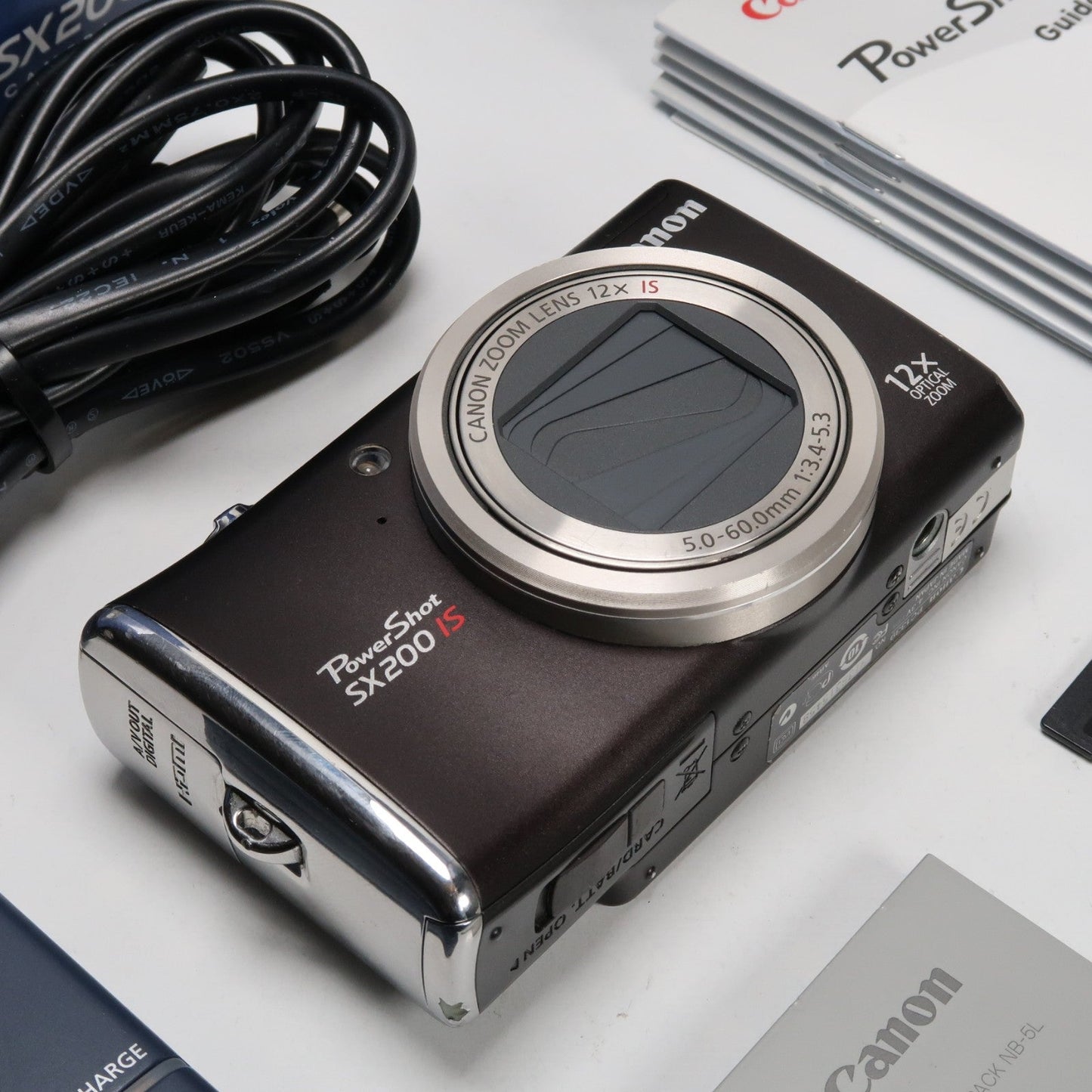 Cenon PowerShot SX200 IS 12.1MP 12x Digital Camera Brown
