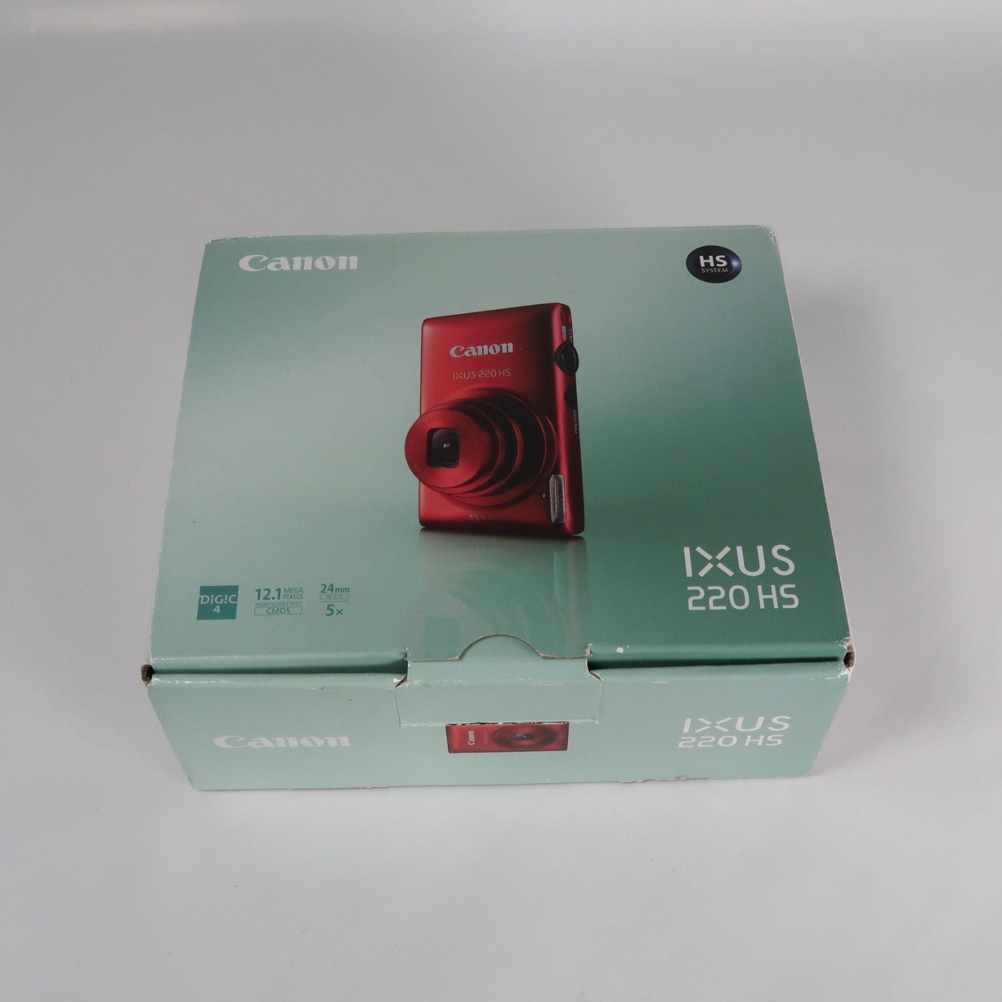 Cenon IXUS 220 HS 12.1MP Digital Camera Red – Boxed Set