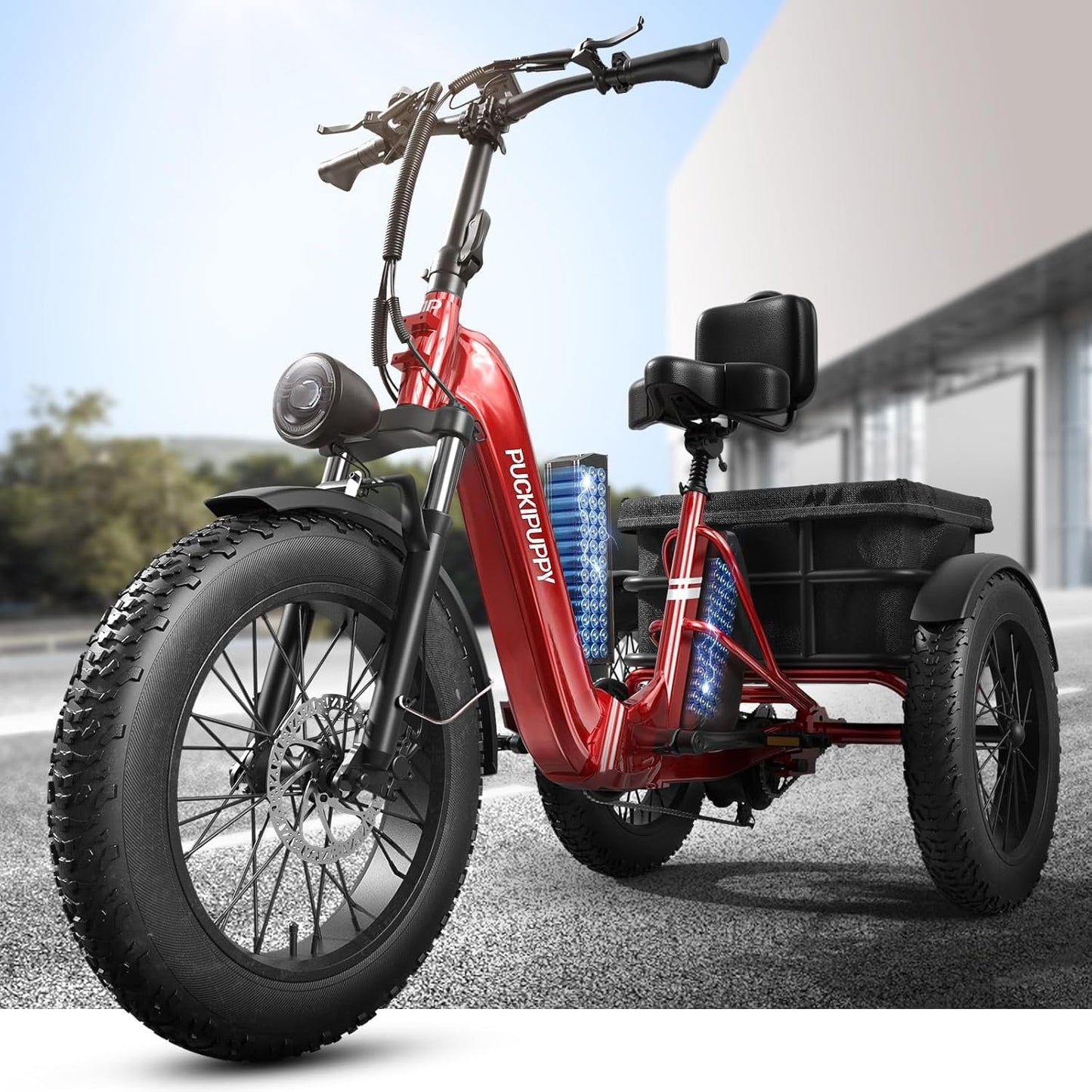 PUCKIPUPPY All-Terrain Electric Trike – Balance, Comfort & Performance