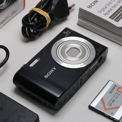 Soney Cyber-shot DSC-W800 Black + W810 Pink Digital Camera + Cenon Ixus 185 S