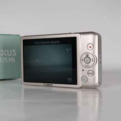 Cenon IXUS 115 HS PowerShot ELPH 100 HS 12.1MP 4x Digital Camera Silver – Very Good Condition