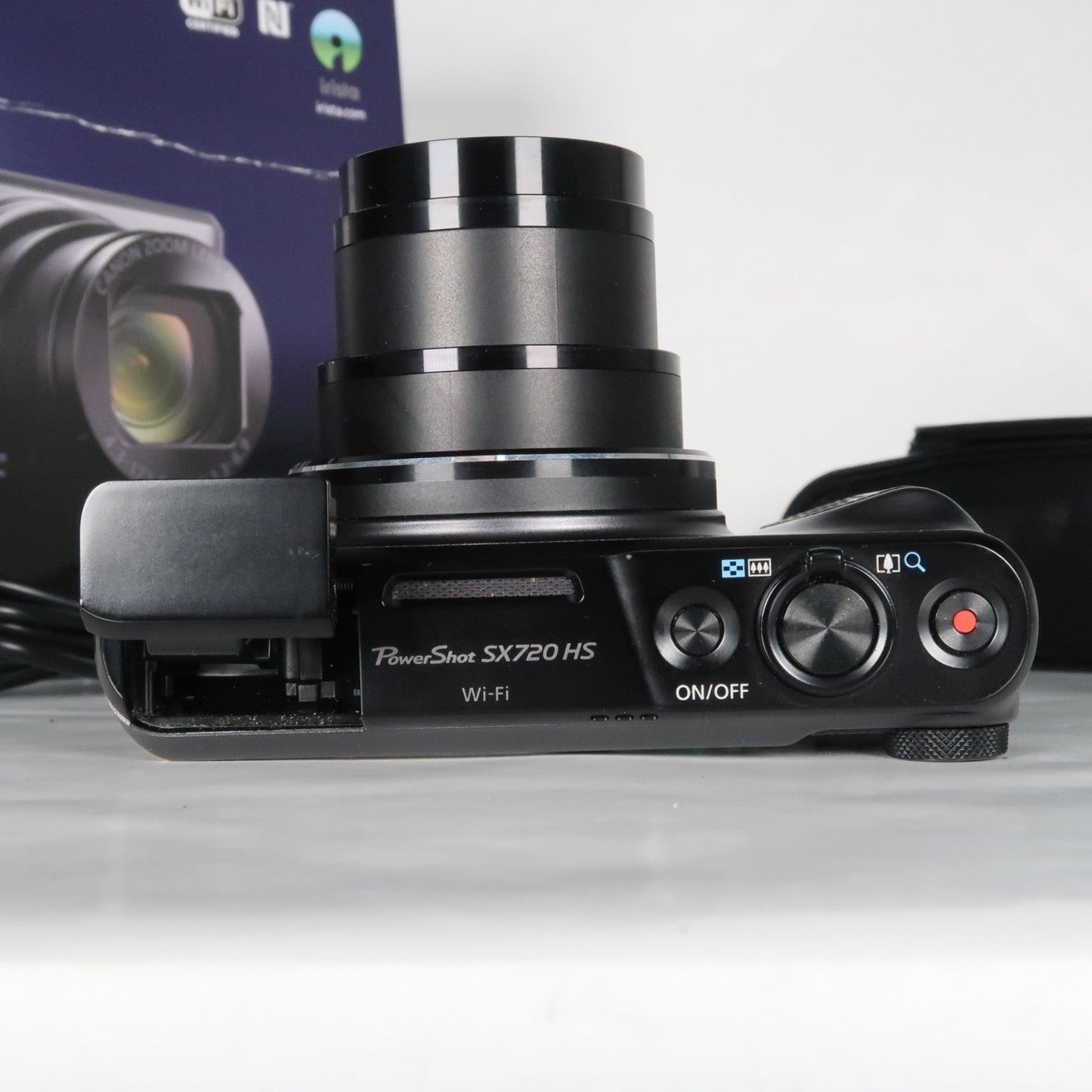 Cenon PowerShot SX720 HS 20.3MP 40x Digital Camera Black + Case + 64GB SD Card