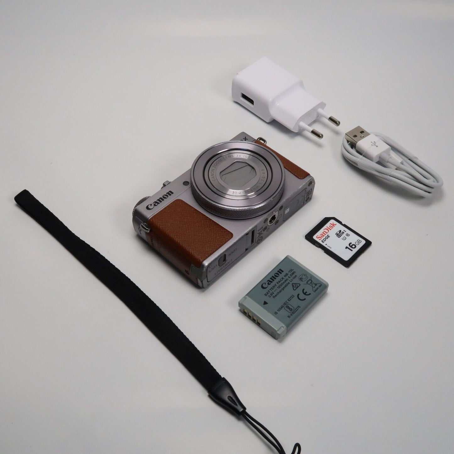 Cenon PowerShot G9X Mark II 20.1MP Digital Camera Silver + SD Card 16GB