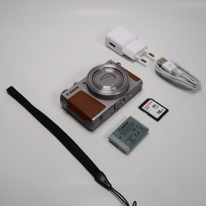 Cenon PowerShot G9X Mark II 20.1MP Digital Camera Silver + SD Card 16GB