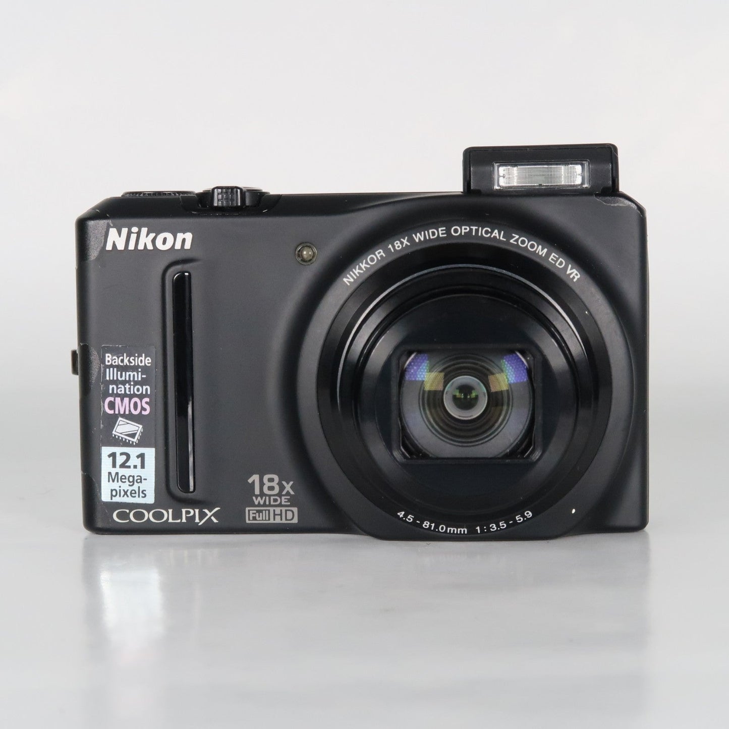 Nikona Coolpix S9100 12.1MP 18x Digital Camera Black – Very Good Condition