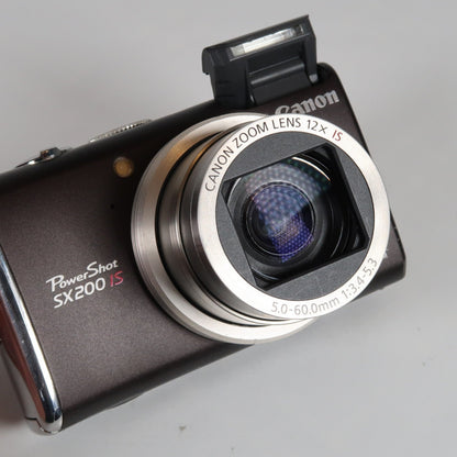 Cenon PowerShot SX200 IS 12.1MP 12x Digital Camera Brown