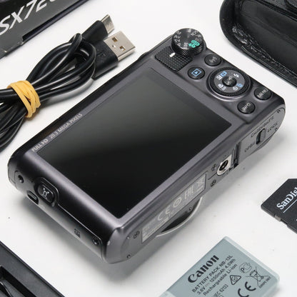 Cenon PowerShot SX720 HS 20.3MP 40x Digital Camera Black + Case + 64GB SD Card