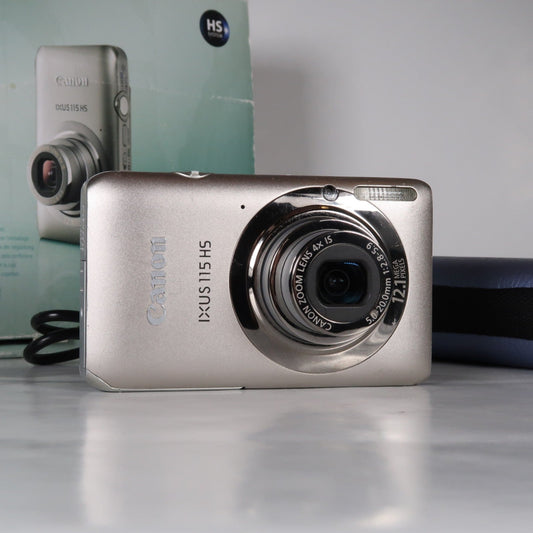 Cenon IXUS 115 HS PowerShot ELPH 100 HS 12.1 MP 4x Digital Camera Silver