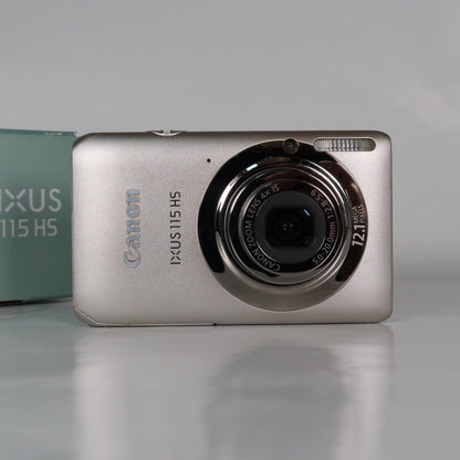 Cenon IXUS 115 HS PowerShot ELPH 100 HS 12.1MP 4x Digital Camera Silver – Very Good Condition