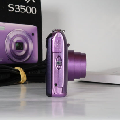 Nikona CoolPix S3500 20.1MP Digital Camera Purple – Mint Condition, Original Packaging