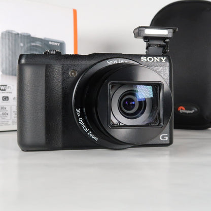 Soney CyberShot DSC-HX60V 20.4MP Digital Camera – Boxed, with Case &amp; 32GB SD Card