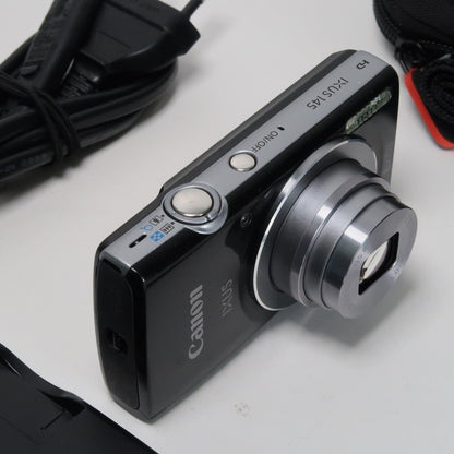 Soney Cyber-shot DSC-W830 20.1MP + Cenon IXUS 145 Black – Compact Digital Cameras Bundle