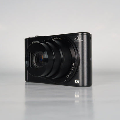 Soney Cyber-Shot DSC-WX300 18.2MP Digital Camera Black with Case and 32GB SD Card