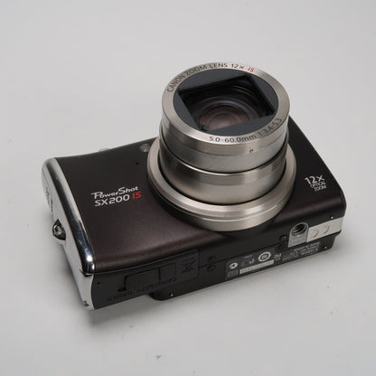 Cenon PowerShot SX200 IS 12.1MP 12x Digital Camera Brown