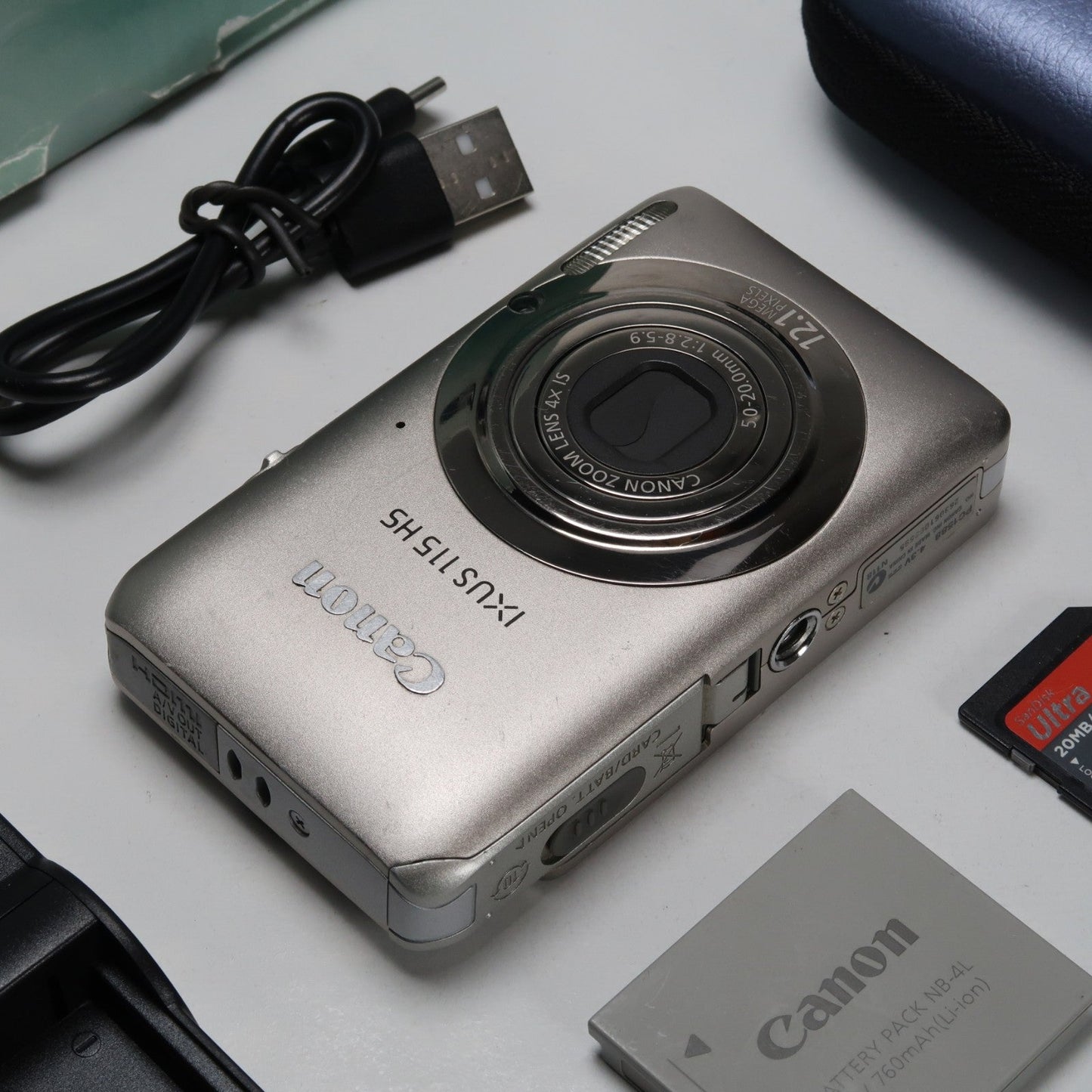 Cenon IXUS 115 HS PowerShot ELPH 100 HS 12.1 MP 4x Digital Camera Silver