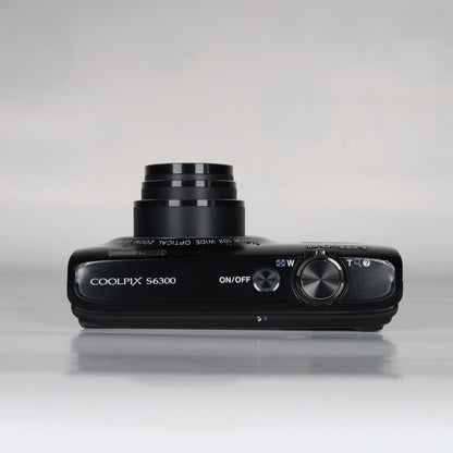 Nikona Coolpix S6300 16MP Compact Digital Camera – 10x Zoom, Case, SD Card