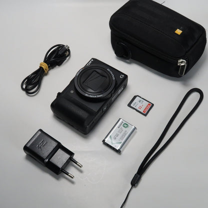 Soney CyberShot DSC-HX60V 20.4MP – Black – 30x Zoom + Case + 32GB SD Card