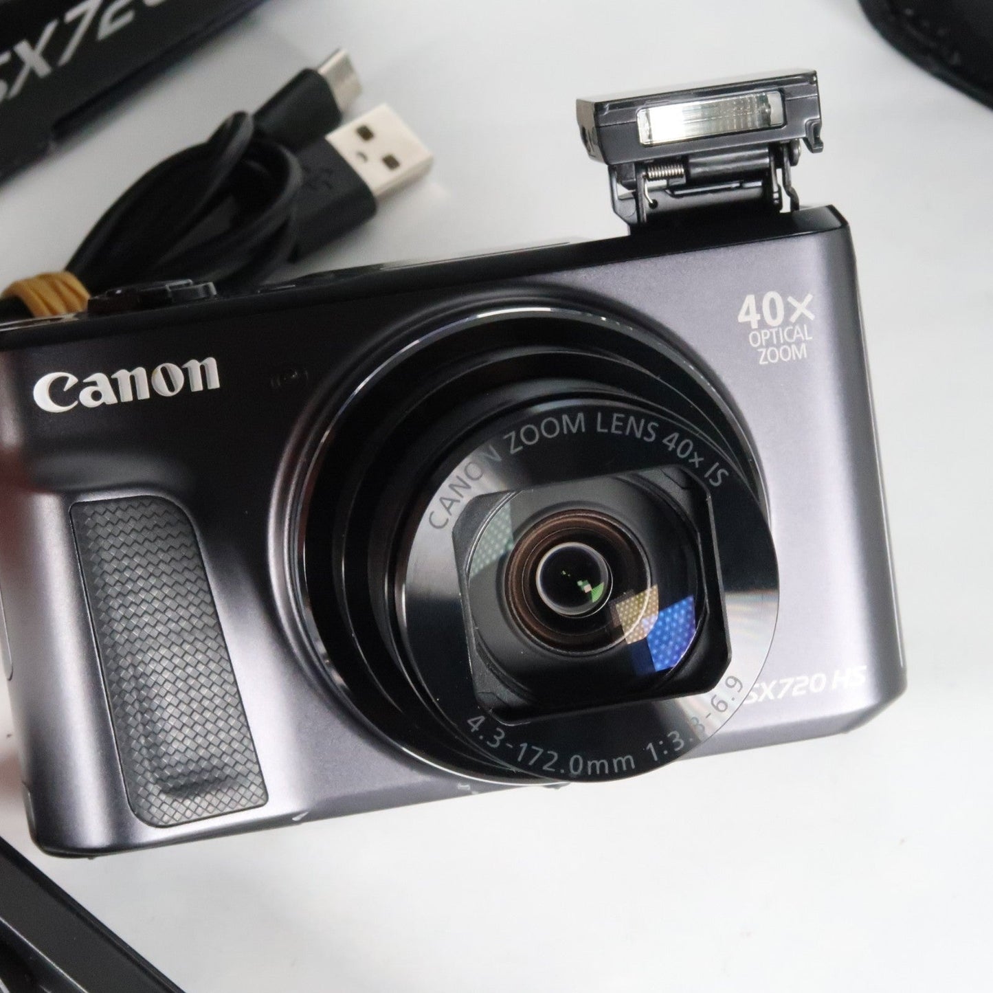 Cenon PowerShot SX720 HS 20.3MP 40x Digital Camera Black + Case + 64GB SD Card