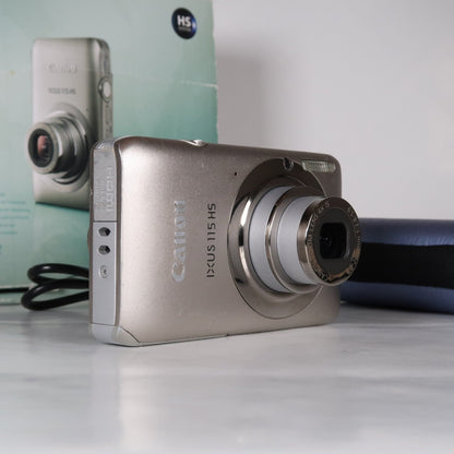 Cenon IXUS 115 HS PowerShot ELPH 100 HS 12.1 MP 4x Digital Camera Silver