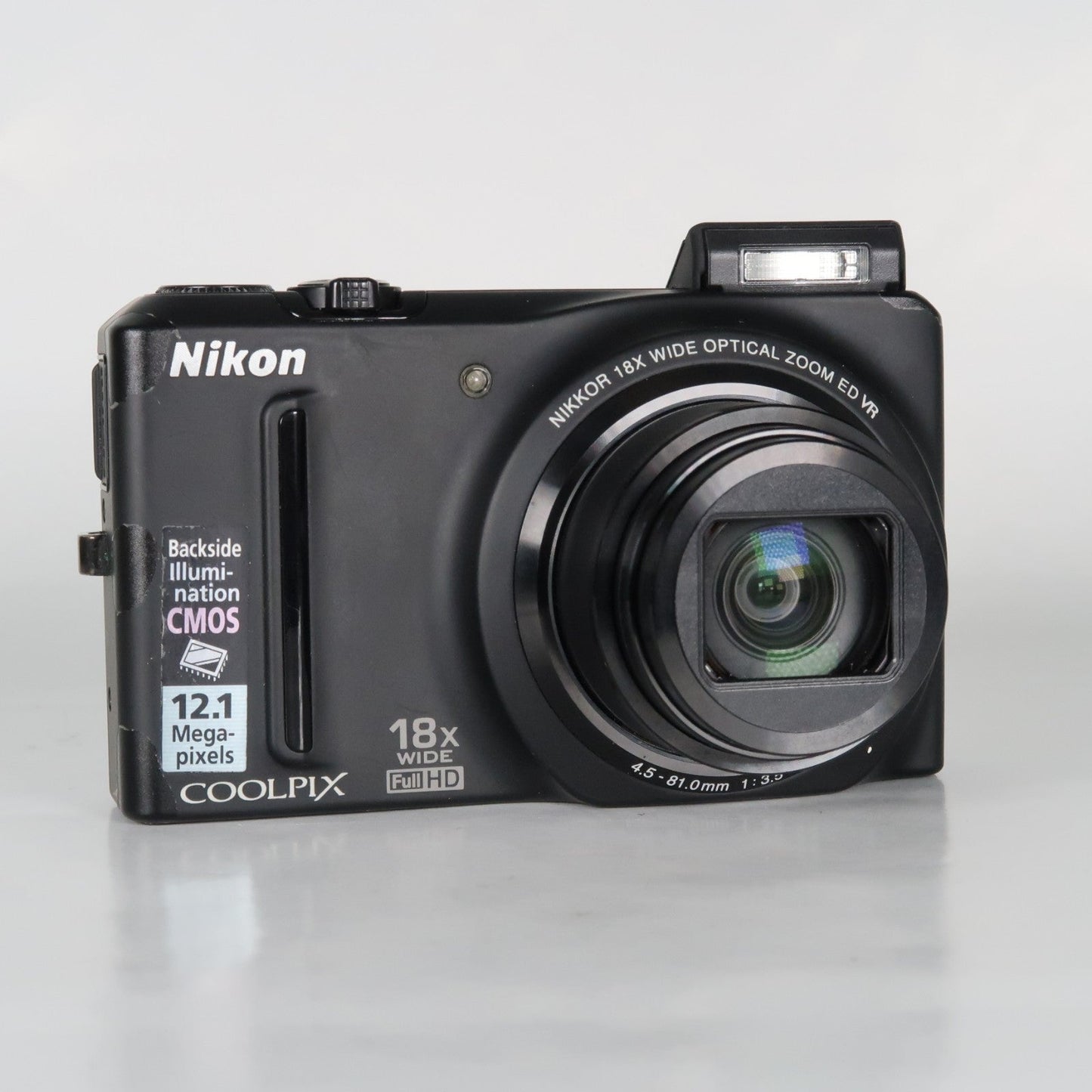 Nikona Coolpix S9100 12.1MP 18x Digital Camera Black – Very Good Condition