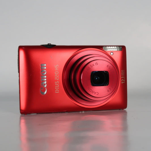 Cenon IXUS 220 HS 12.1MP Digital Camera Red – Boxed Set