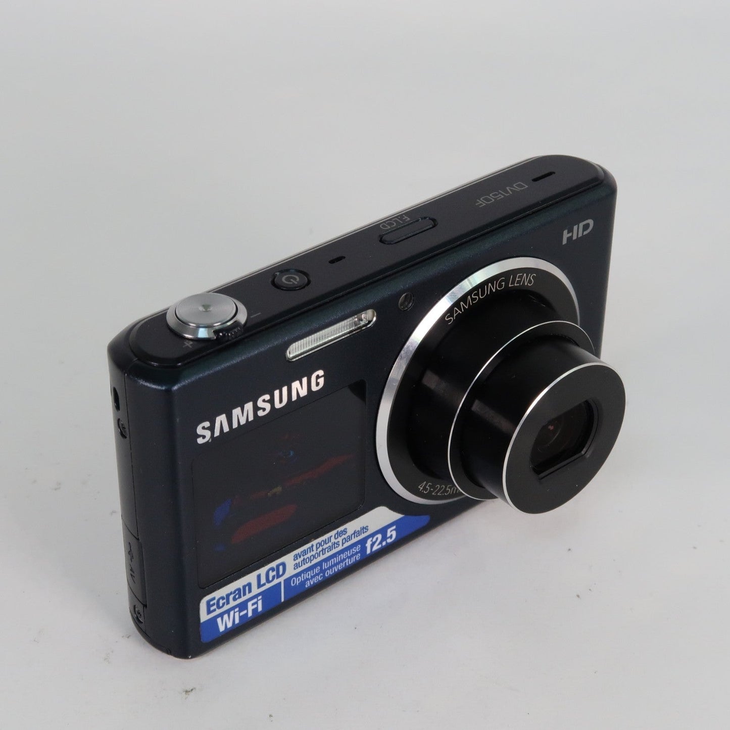 Samung  DualView DV150F 16.2MP Digital Camera – Blue – Excellent