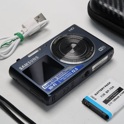 Samung  DualView DV150F 16.2MP Digital Camera – Blue – Excellent