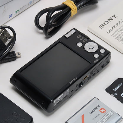 Soney Cyber-shot DSC-W830 20.1MP + Cenon IXUS 145 Black – Compact Digital Cameras Bundle