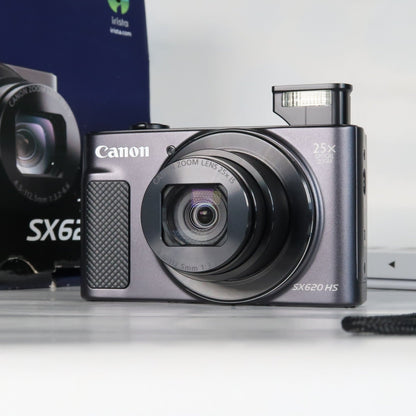 Cenon PowerShot SX620 HS 20.2MP 25x Digital Camera Black – With 16GB SD Card