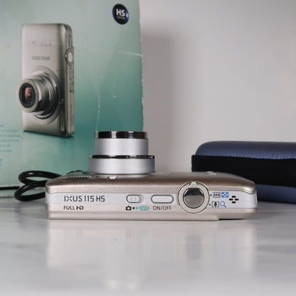 Cenon IXUS 115 HS PowerShot ELPH 100 HS 12.1 MP 4x Digital Camera Silver