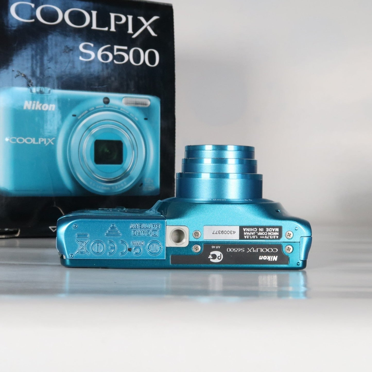 Nikona Coolpix S6500 16.0MP Compact Digital Camera – Blue, Complete Kit – Tested