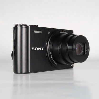 Soney Cyber-Shot DSC-WX300 18.2MP Digital Camera Black with Case and 32GB SD Card