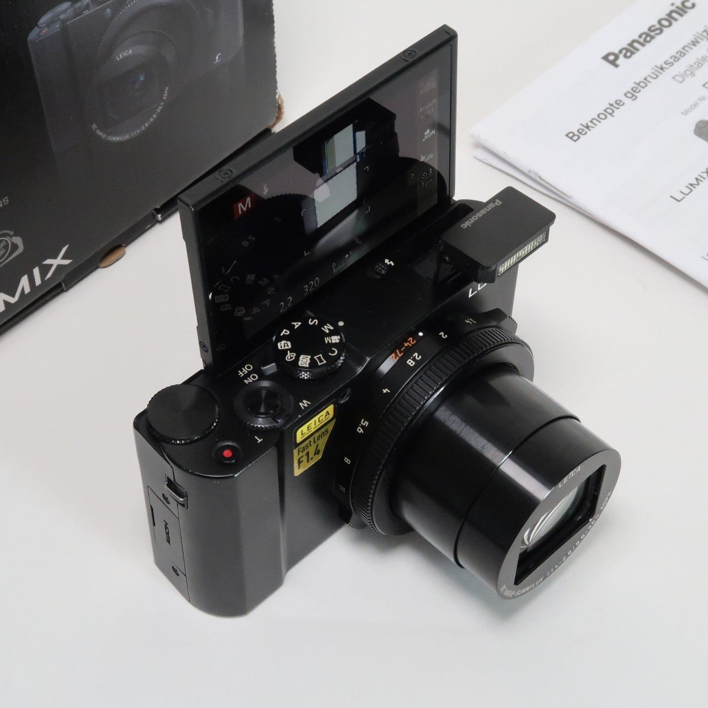 Panasonic Lumix DMC-LX15 Digital Camera – Black – Original Packaging, SD Card 32GB