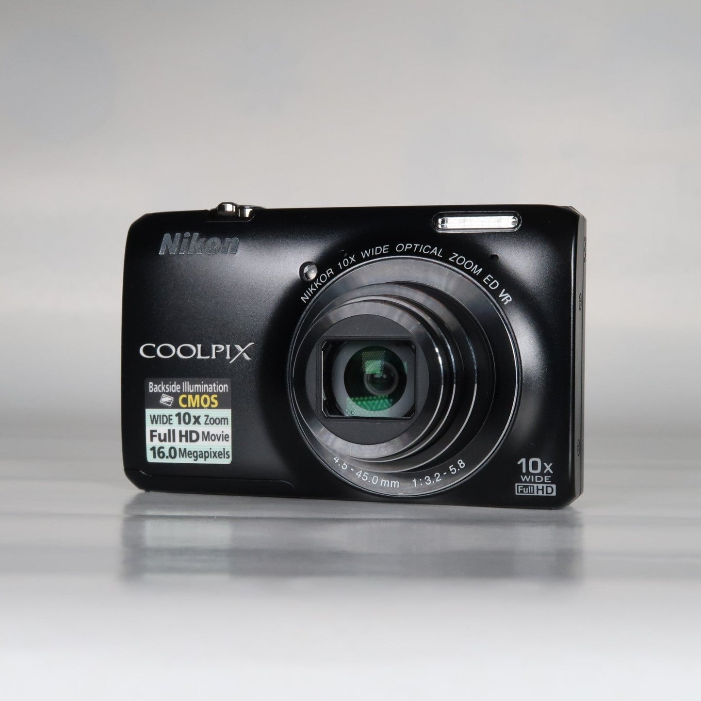 Nikona Coolpix S6300 16MP Compact Digital Camera – 10x Zoom, Case, SD Card