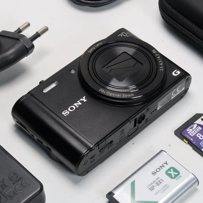 Soney Cyber-Shot DSC WX300 18.2MP Digital Camera Black – Good Condition
