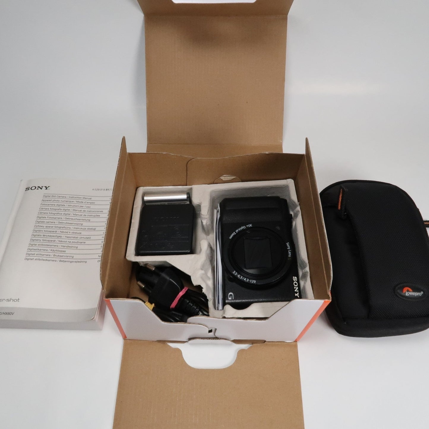 Soney CyberShot DSC-HX60V 20.4MP Digital Camera – Boxed, with Case &amp; 32GB SD Card