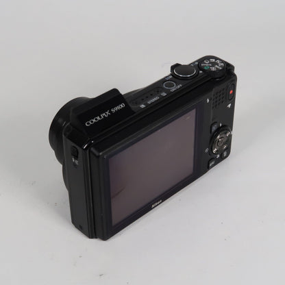 Nikona Coolpix S9100 12.1MP 18x Digital Camera Black – Very Good Condition