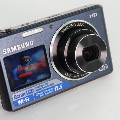Samung  DualView DV150F 16.2MP Digital Camera – Blue – Excellent