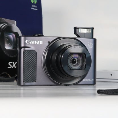 Cenon PowerShot SX620 HS 20.2MP 25x Digital Camera Black – With 16GB SD Card