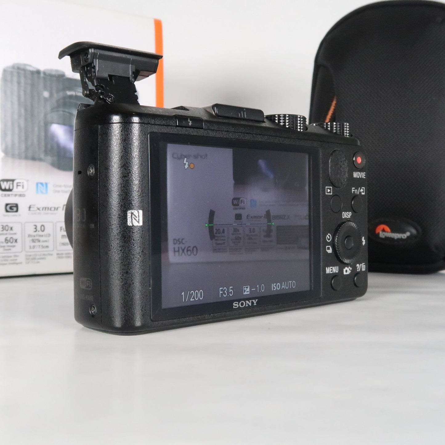 Soney CyberShot DSC-HX60V 20.4MP Digital Camera – Boxed, with Case &amp; 32GB SD Card