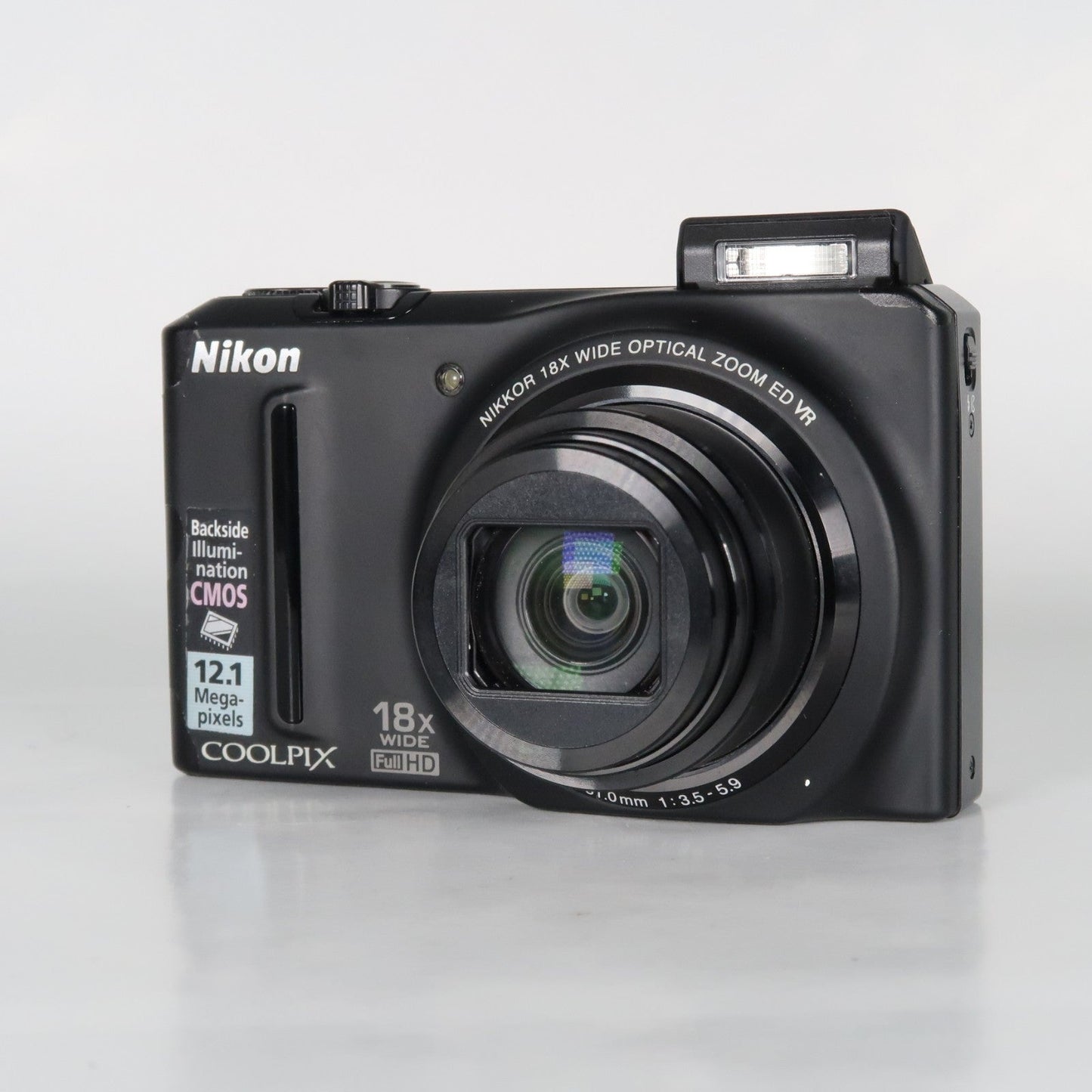 Nikona Coolpix S9100 12.1MP 18x Digital Camera Black – Very Good Condition