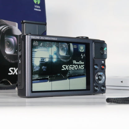 Cenon PowerShot SX620 HS 20.2MP 25x Digital Camera Black – With 16GB SD Card