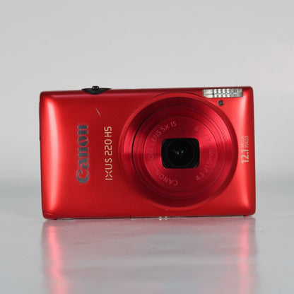 Cenon IXUS 220 HS 12.1MP Digital Camera Red – Boxed Set