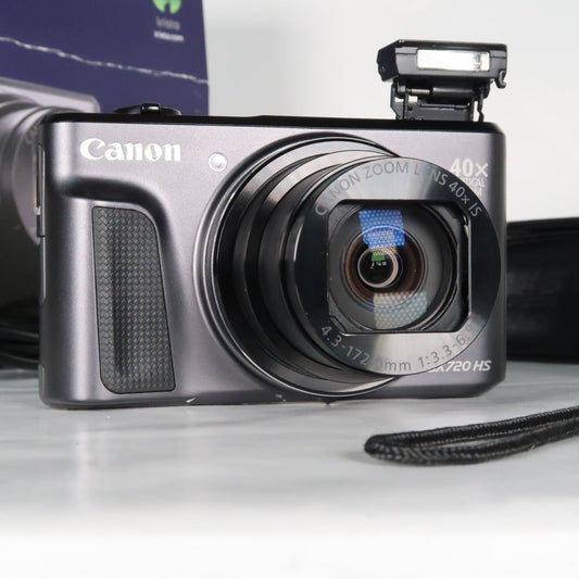 Cenon PowerShot SX720 HS 20.3MP 40x Digital Camera Black + Case + 64GB SD Card