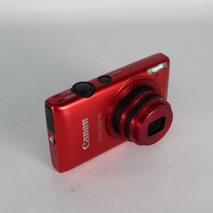 Cenon IXUS 220 HS 12.1MP Digital Camera Red – Boxed Set