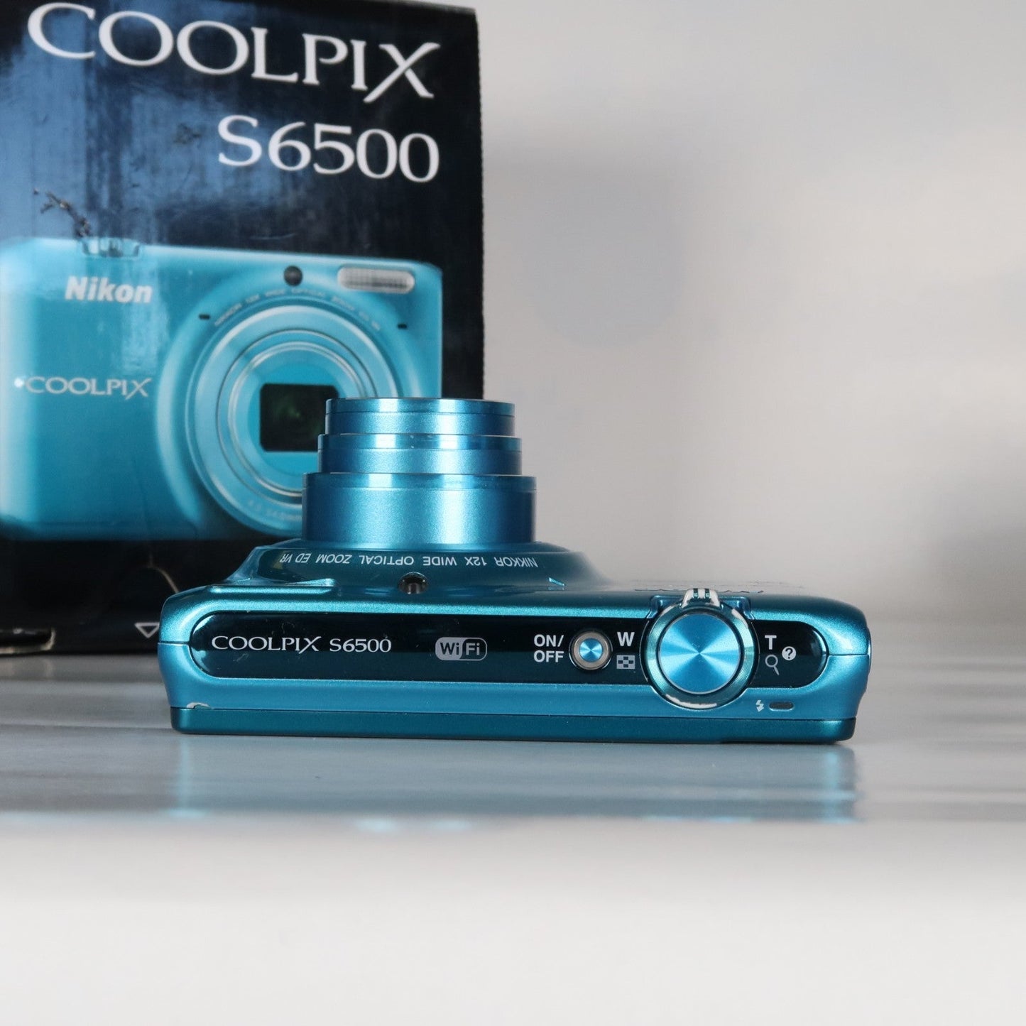 Nikona Coolpix S6500 16.0MP Compact Digital Camera – Blue, Complete Kit – Tested